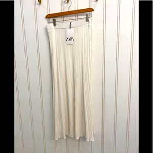 Zara white long skirt